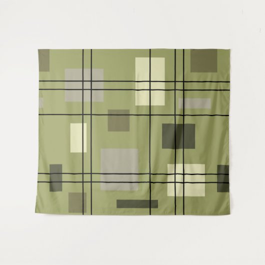 Mid Century Modern Geometric 18 Wandkleed (Voorkant (horizontaal))