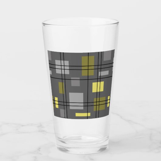 Mid Century Modern Geometric 4 Glas (Voorkant)