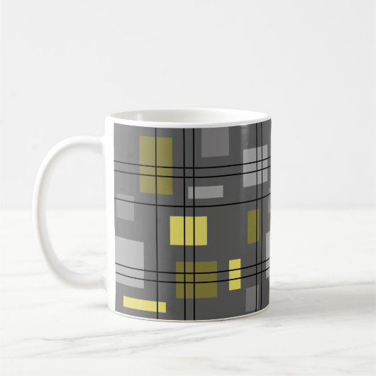 Mid Century Modern Geometric 4 Koffiemok (Links)