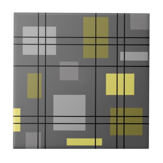 Mid Century Modern Geometric 4 Tegeltje (Voorkant)