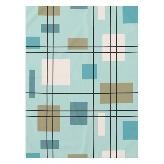 Mid Century Modern Geometric 5 Tafelkleed (Voorkant)