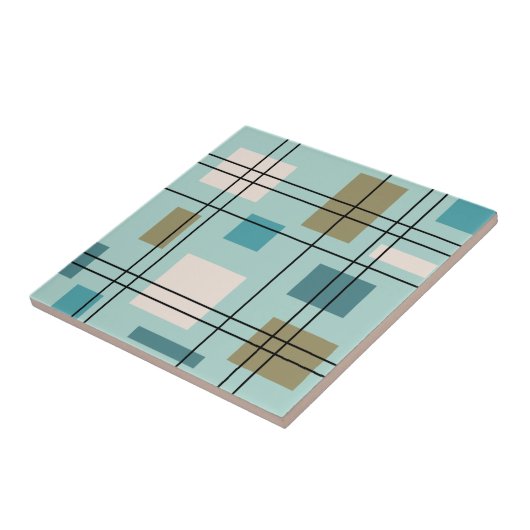 Mid Century Modern Geometric 5 Tegeltje (Zijkant)