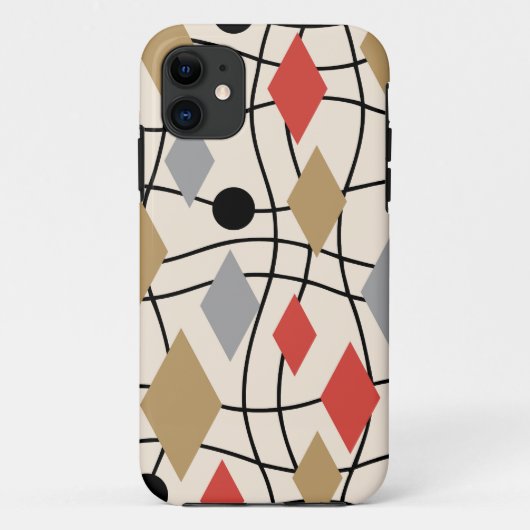 Mid Century Modern Geometric Abstract Case-Mate iPhone Case (Achterkant)