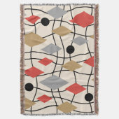 Mid Century Modern Geometric Abstract Deken (Voorkant Verticaal)