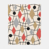 Mid Century Modern Geometric Abstract Fleece Deken (Voorkant)