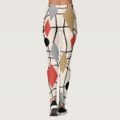 Mid Century Modern Geometric Abstract Leggings (Achterkant)