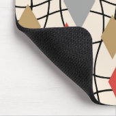 Mid Century Modern Geometric Abstract Muismat (Hoek)