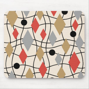 Mid Century Modern Geometric Abstract Muismat
