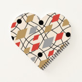 Mid Century Modern Geometric Abstract Notitieboek (Achterkant)