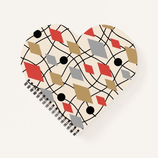 Mid Century Modern Geometric Abstract Notitieboek (Voorkant)