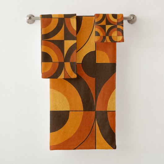 Mid Century Modern Geometric Abstract Pattern Bad Handdoek (Insitu)