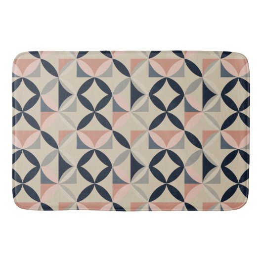 Mid Century Modern Geometric Abstract Pattern Badmat (Voorkant)