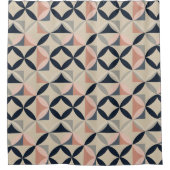 Mid Century Modern Geometric Abstract Pattern  Douchegordijn (Voorkant)