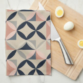 Mid Century Modern Geometric Abstract Pattern Theedoek (Quarter Fold)