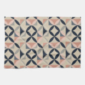 Mid Century Modern Geometric Abstract Pattern Theedoek (Horizontaal)