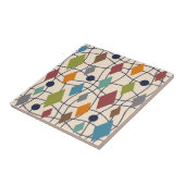 Mid Century Modern Geometric Abstract Tegeltje (Zijkant)