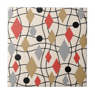 Mid Century Modern Geometric Abstract Tegeltje