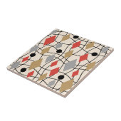 Mid Century Modern Geometric Abstract Tegeltje (Zijkant)