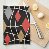 Mid Century Modern Geometric Abstract Theedoek (Quarter Fold)
