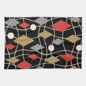 Mid Century Modern Geometric Abstract Theedoek (Horizontaal)