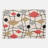 Mid Century Modern Geometric Abstract Theedoek (Horizontaal)