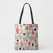 Mid Century Modern Geometric Abstract Tote Bag (Voorkant)