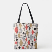 Mid Century Modern Geometric Abstract Tote Bag (Achterkant)