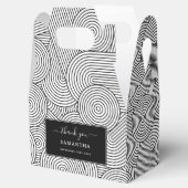 Mid Century Modern Geometric Arch Black White Bedankdoosjes (Geopend)