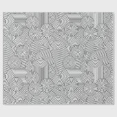 Mid Century Modern Geometric Arch Black White Cadeaupapier (Vlak)