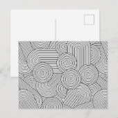 Mid Century Modern Geometric Arch Black White Feestdagenkaart (Voorkant / Achterkant)