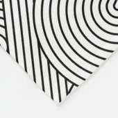 Mid Century Modern Geometric Arch Black White Fleece Deken (Hoek)