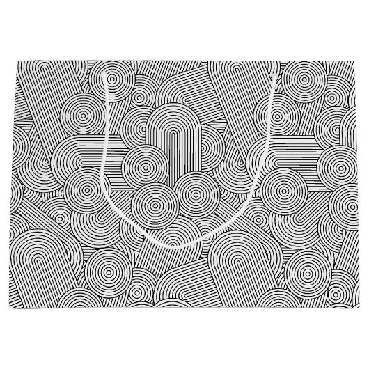 Mid Century Modern Geometric Arch Black White Groot Cadeauzakje (Voorkant)