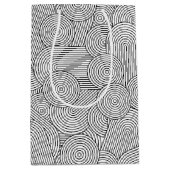 Mid Century Modern Geometric Arch Black White Medium Cadeauzakje (Voorkant)