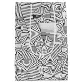 Mid Century Modern Geometric Arch Black White Medium Cadeauzakje (Achterkant)