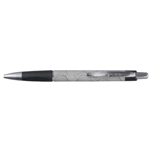Mid Century Modern Geometric Arch Black White Pen (Achterkant)