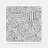 Mid Century Modern Geometric Arch Black White Servet (Voorkant)