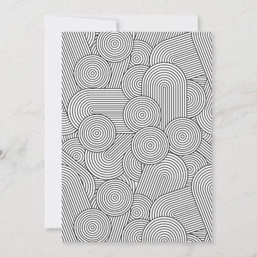 Mid Century Modern Geometric Arch Bridal Shower Kaart (Achterkant)