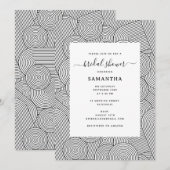Mid Century Modern Geometric Arch Bridal Shower Kaart (Voorkant / Achterkant)
