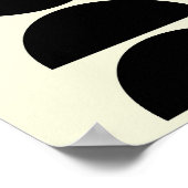 Mid Century Modern Geometric Black Beige Minimal Poster (Hoek)