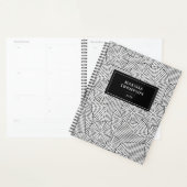 Mid Century Modern Geometric Black White Planner (Display)