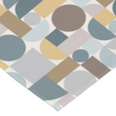 Mid Century Modern Geometric Blue Gold Korte Tafelloper (Hoek)