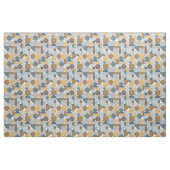 Mid Century Modern Geometric Blue Gold Stof (Yard (91,4 cm))