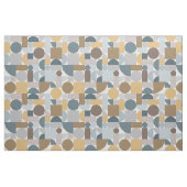 Mid Century Modern Geometric Blue Gold Stof (Fat Quarter)