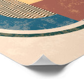 Mid Century Modern Geometric boho art boho Poster (Hoek)