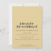 Mid Century Modern Geometric Brown Tan Wedding Kaart (Voorkant)