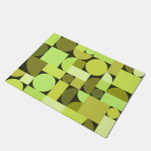 Mid Century Modern Geometric Chartreuse Deurmat (Schuin)