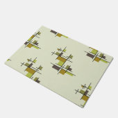 Mid Century Modern Geometric Chartreuse Deurmat (Schuin)