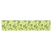 Mid Century Modern Geometric Chartreuse Korte Tafelloper (Horizontaal)