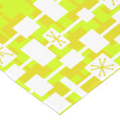 Mid Century Modern Geometric Chartreuse Korte Tafelloper (Hoek)