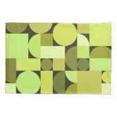 Mid Century Modern Geometric Chartreuse Kussensloop (Achterkant)